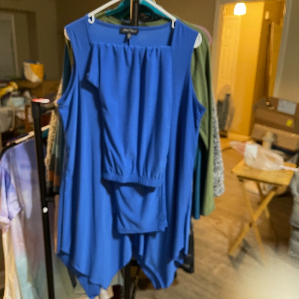 DG2 by Diane Gilman Blue Jumpsuit